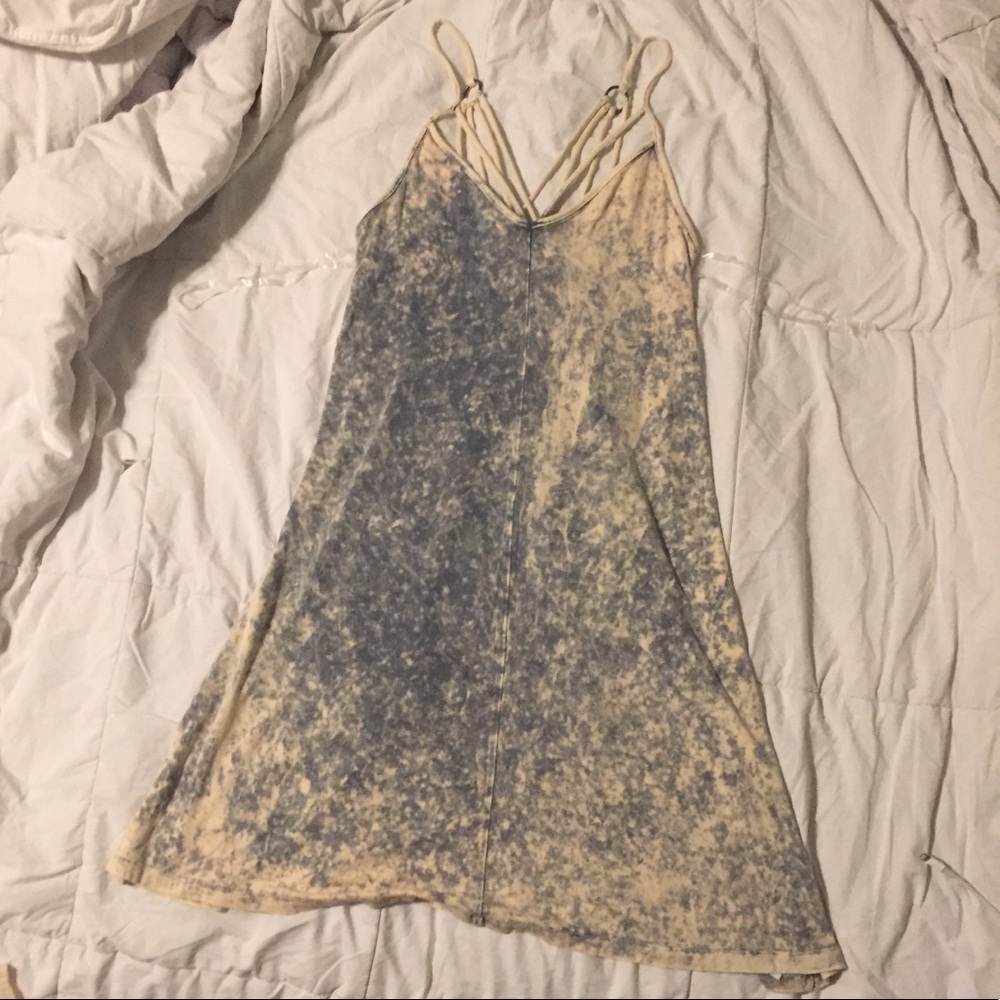 Strappy blue Tye dye dress